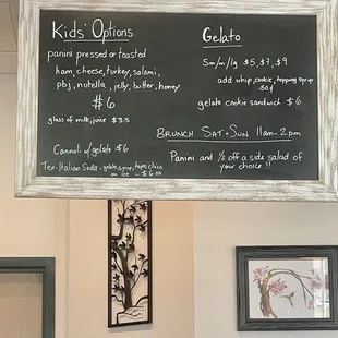 Kids menu!
