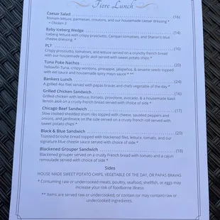 Lunch Menu