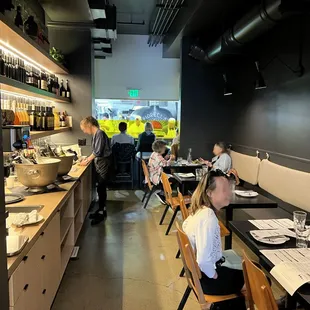 interior, sushi and sashimi