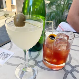 pasta water martini and brown butter bourbon cocktail