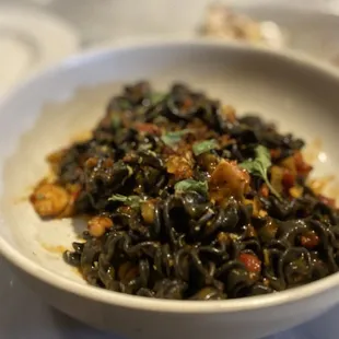 Squid ink pasta