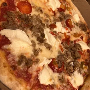 Sausage and Ricotta Pizza