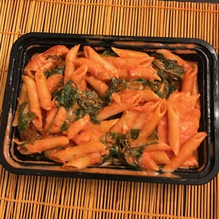 Chicken Napolitano: chicken &amp; spinach prepared in a pink rosé sauce (marinara + alfredo blend) ($13)