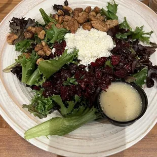 Goat Cheese and Glazed Walnut Salad