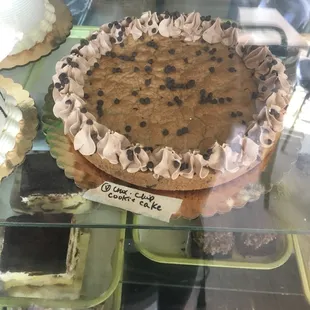 Chocolate chip cookie CAKE not kidding (you need to special order it I believe!)