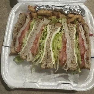 Turkey BLT Club Sandwich