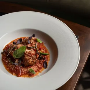 a plate of food on a table