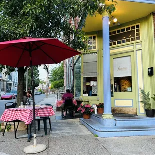 Outside of the restaurant