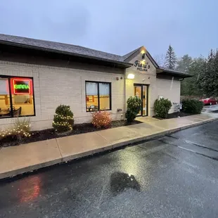 the front of the restaurant
