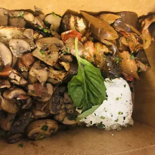 Bruschetta - ricotta, mushroom and eggplant