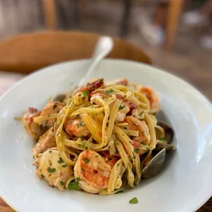 Seafood pasta (summer menu)