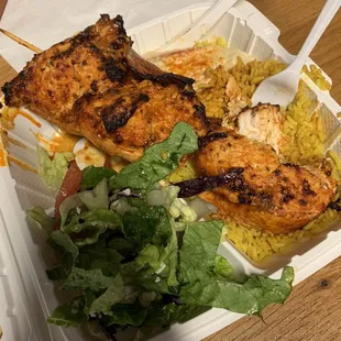 Chicken kebab meal