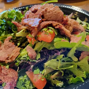 Tri tip salad.  Outstanding and low carb.