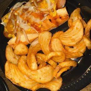Polish with Steak Twist Fries