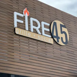 fire 45 grille and social signage