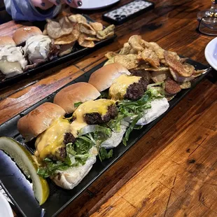 Smash burger sliders