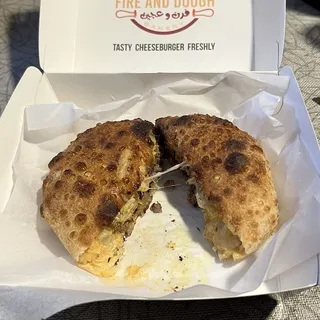 Cheese Burger with Mushroom and Onion