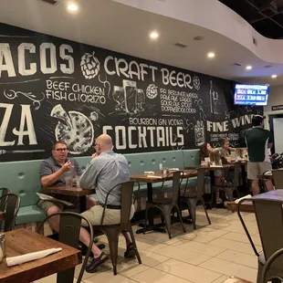 people eating at tables