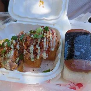 Tuna BOMB and musubi