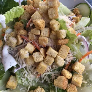 House Salad with their homemade ranch dressing.