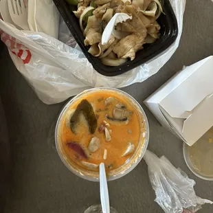 Spicy Drunken Noodles Spicy Tom Kha Soup