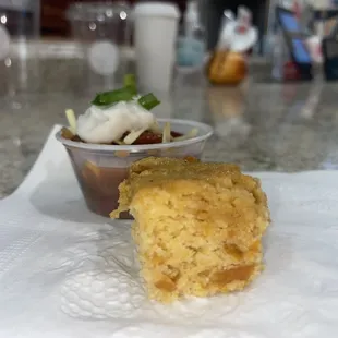 Loaded Chili + Sweet Potato Cornbread