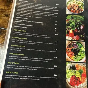 Menu photos