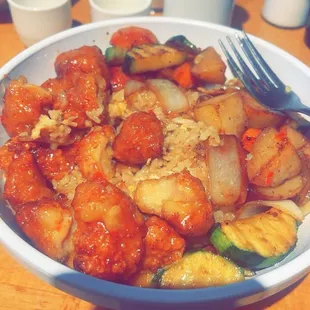 Fire chicken bowl soooo good!