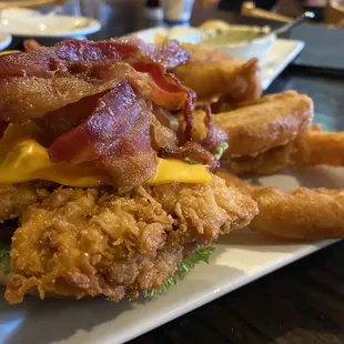 Tenderloin with cheese and why not add bacon! Bacon is good with everything