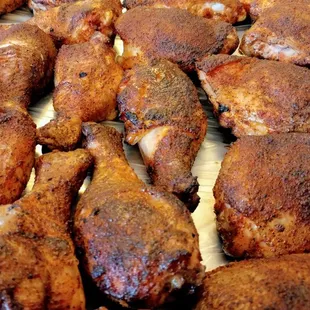 chicken wings on a baking sheet