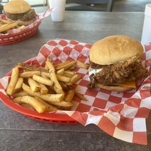 BYO chicken sandwich with cheese and bacon