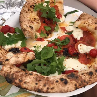 Margherita Pizza with Half Pepperoni