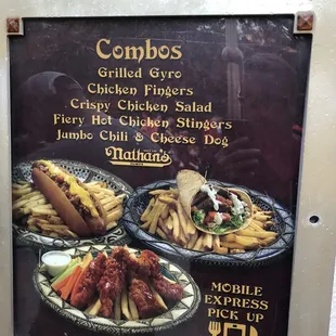 a menu for a restaurant