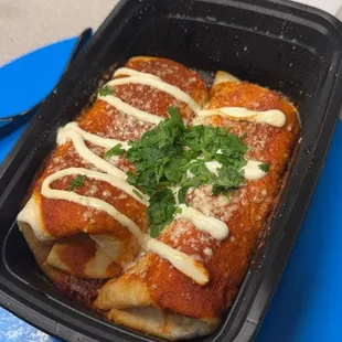 Red enchiladas