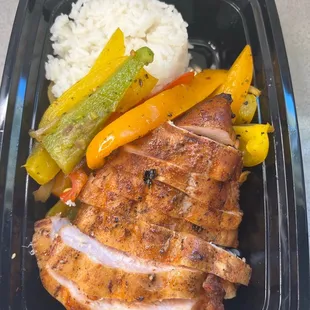 chicken, rice and peppers