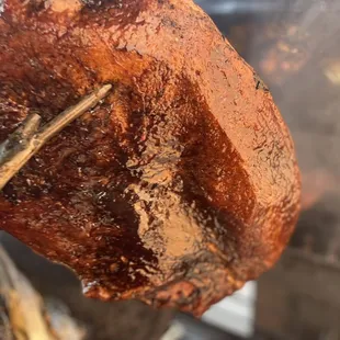 a piece of meat being cooked