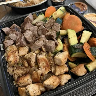 Chicken and New York Steak and Chicken Combination Plate