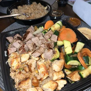 Chicken and New York steak