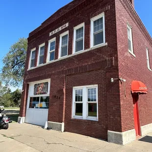 the front of the building
