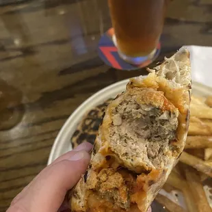 Inside meatball