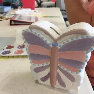 Butterfly piggy bank