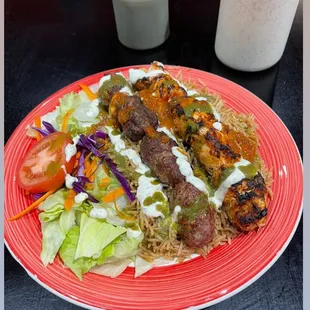 a plate of food on a table