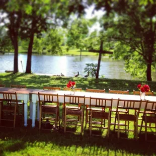 The table by the lake.