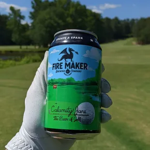 Calamity Jane, the Beer of Golf, by Fire Maker Brewing of Atlanta. Took one of these out to the course this weekend!