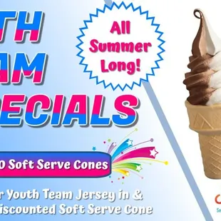 two ice cream cones with a blue background