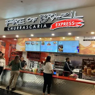 In the food court inside the Venetian