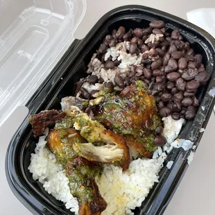 a meal in a plastic container