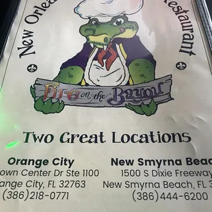 They have two locations!