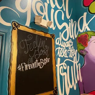 Even the mural in bathroom is great!