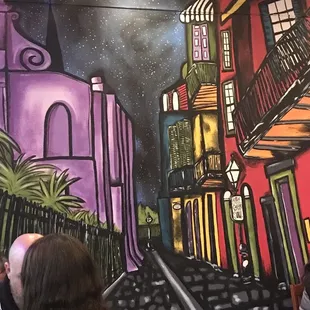 This was the only picture I could take of the decor without getting someone's face in the picture. It was all hand painted.